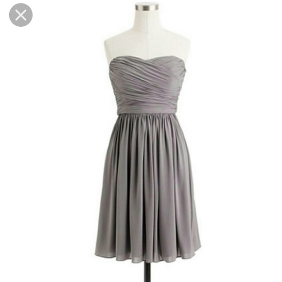 J. Crew Dresses & Skirts - J crew strapless chiffon silk dress size 8